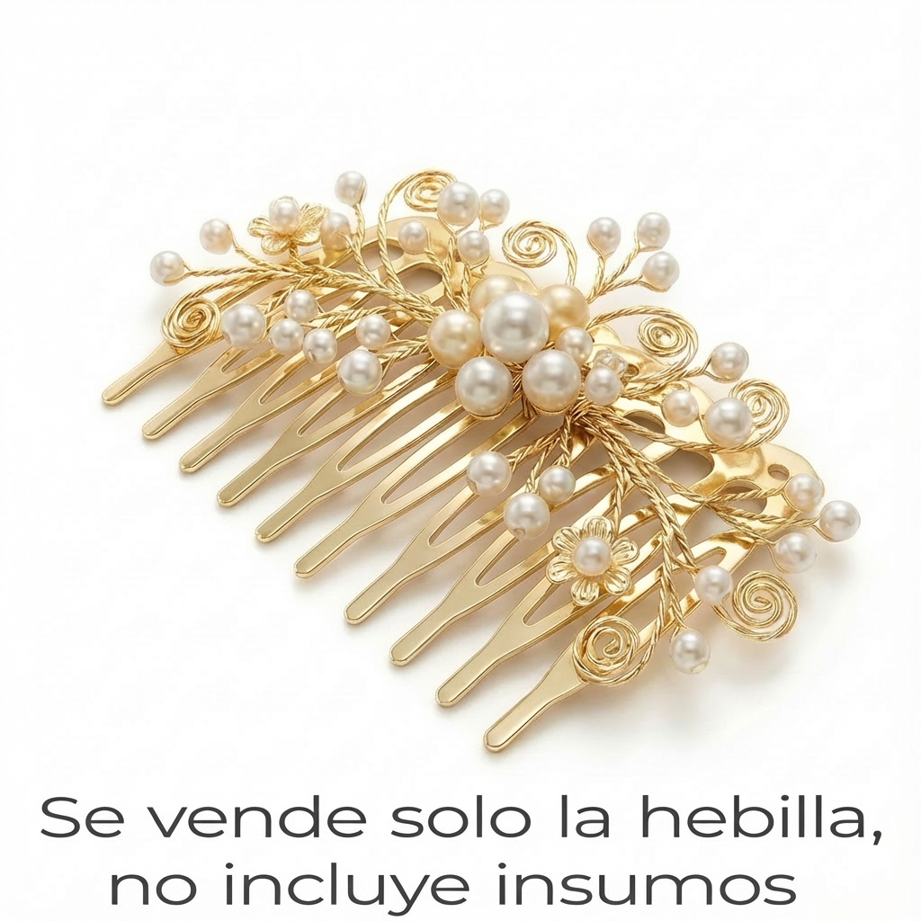 Hebillas Dorada De Ensamble 10 Puntas Para Tocados x Unidad