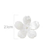Flor Mediana Nacarada Blanca Acrílico