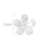 Flor Mediana Nacarada Blanca Acrílico