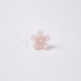 Flor Mediana Nacarada Palo De Rosa Acrílico