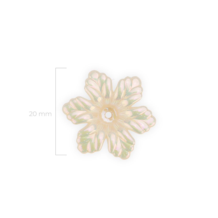 Flor Plástica Perlada AB 20mm x Unidad
