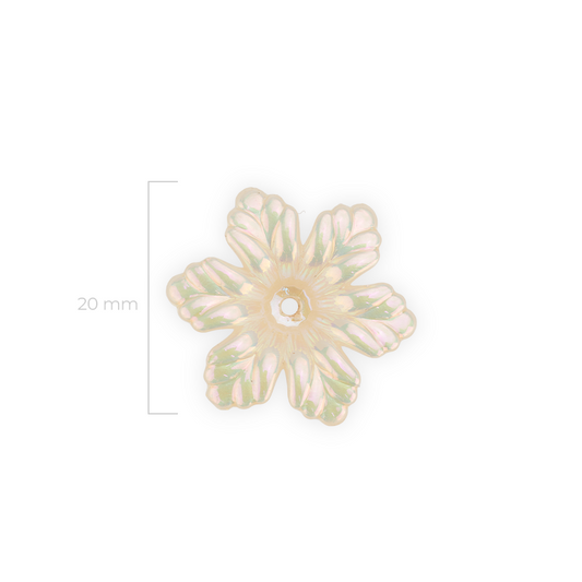 Flor Plástica Perlada AB 20mm x Unidad