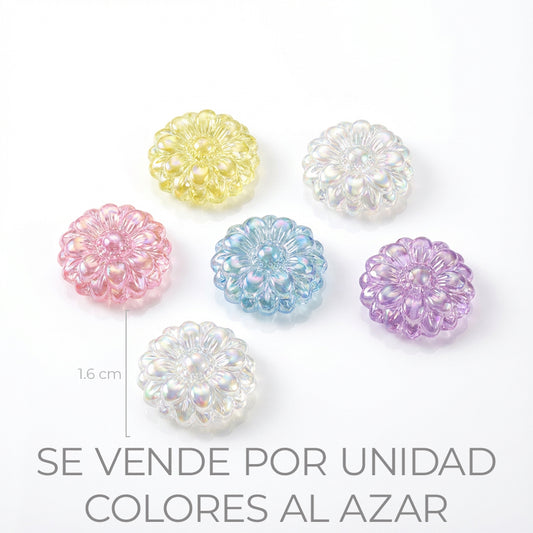 Girasol Pasador Acrílico Perlado Surtido x Unidad