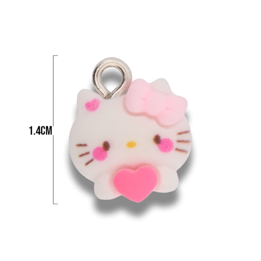 Dije Acrílico Hello Kitty Corazón