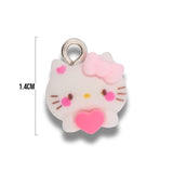 Dije Acrílico Hello Kitty Corazón