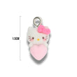 Dije Acrílico Hello Kitty Corazón Rosa