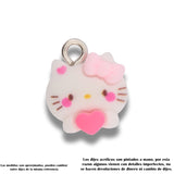 Dije Acrílico Hello Kitty Corazón