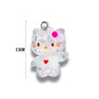 Dije Acrílico Hello Kitty Glitter Blanca