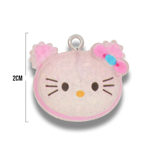 Dije Acrílico Hello Kitty Glitter