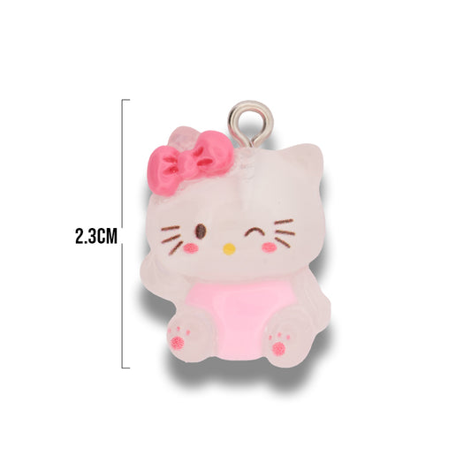 Dije Hello Kitty Kawaii Transparente Acrílico