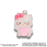Dije Hello Kitty Kawaii Transparente Acrílico