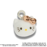 Dije Acrílico Hello Kitty Moño Animal Print