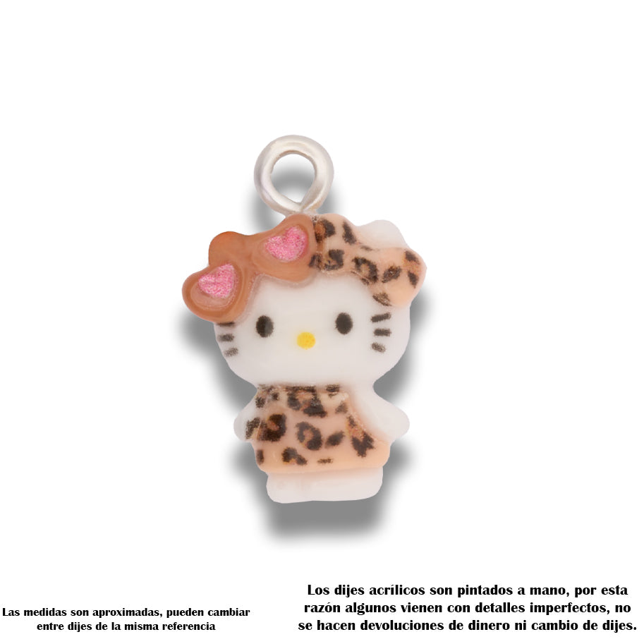 Dije Acrílico Hello Kitty Safari