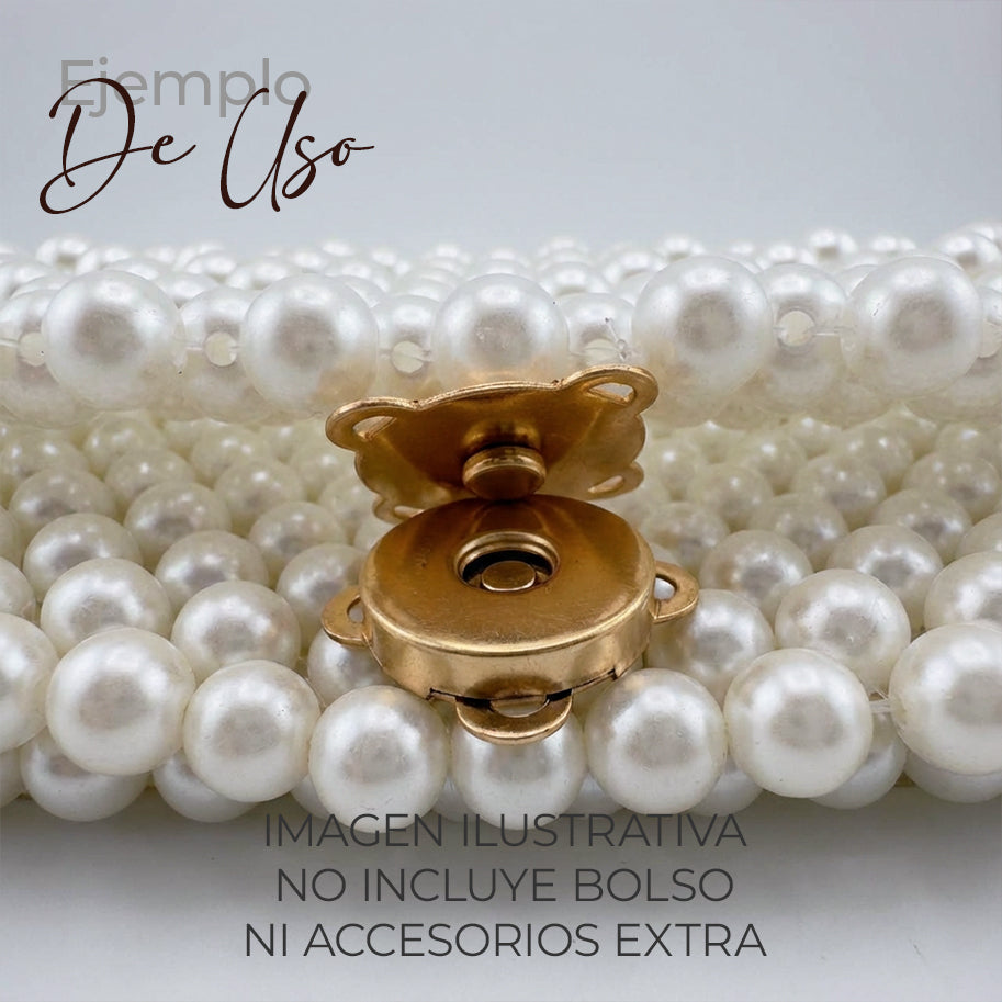 Herraje Broche Imantado Dorado Para Bolsos/Carteras 18mm
