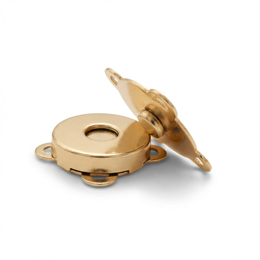 Herraje Broche Imantado Dorado Para Bolsos/Carteras 18mm