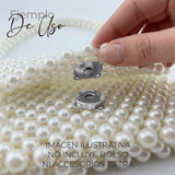 Herraje Broche Imantado Plateado Para Bolsos/Carteras 18mm