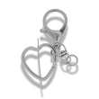 Herraje Corazón Plateado Para Llavero