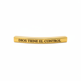 Herraje Tubo Pasador Dorado De Acero DIOS TIENE EL CONTROL