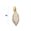 Dije Hoja Collar Nacar Dorado Rodinado