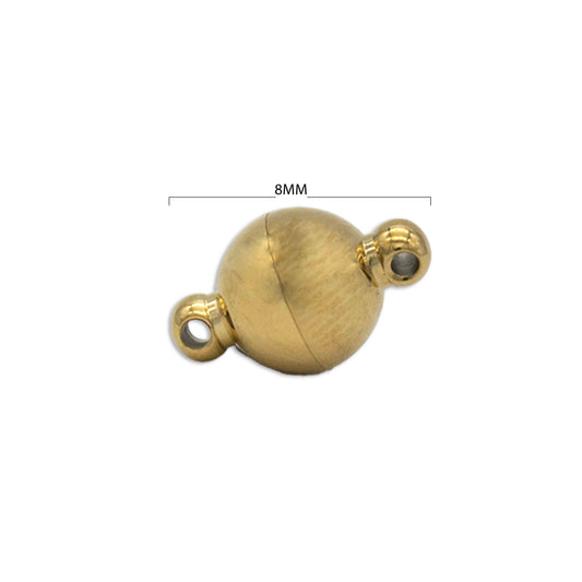 Dije Iman De Acero Dorado / 8mm