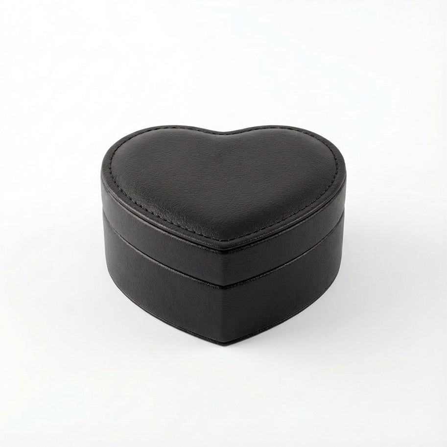 Joyero Corazón Negro Con Espejo