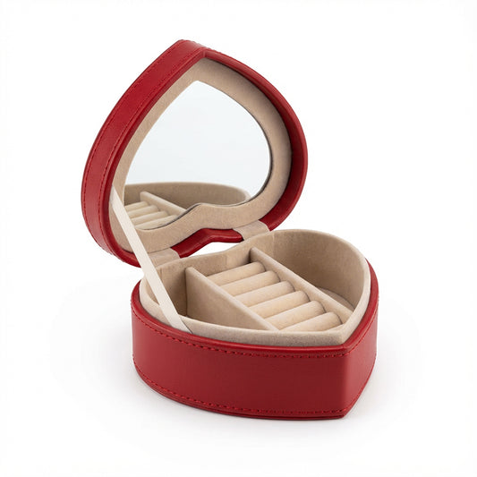 Joyero Corazón Rojo Con Espejo