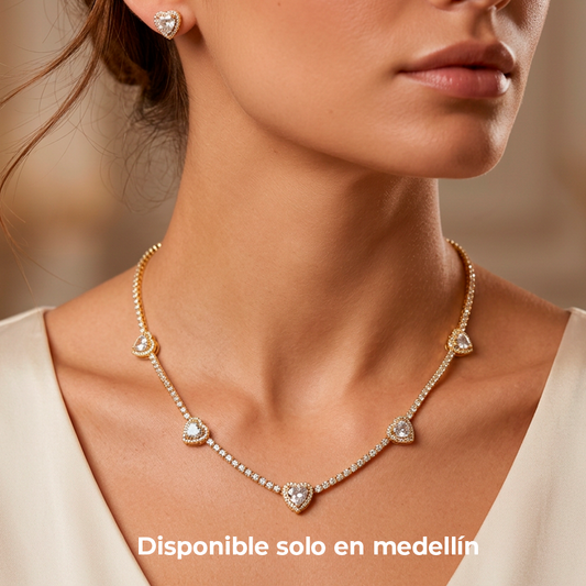 Juego Collar Corazon PBX5