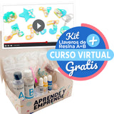 Kit Llaveros De Resina + Curso Virtual Gratis
