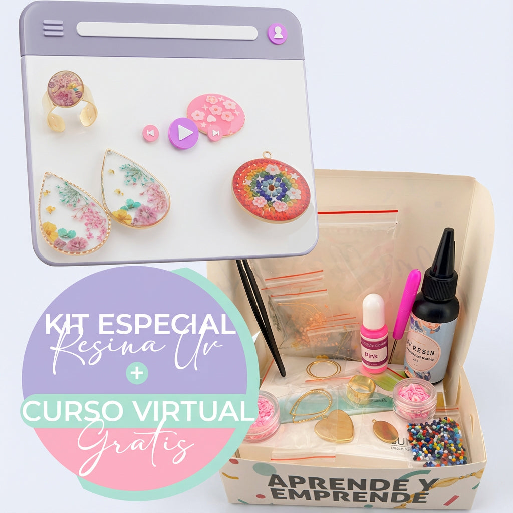 Kit De Resina UV + Curso Virtual Gratis