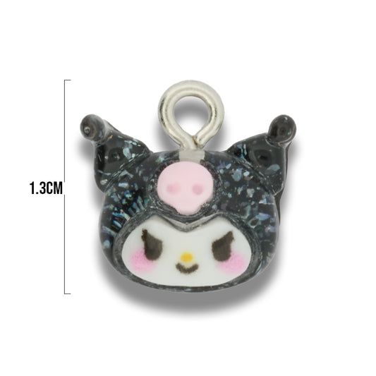 Dije Acrílico Kuromi Carita Transparente