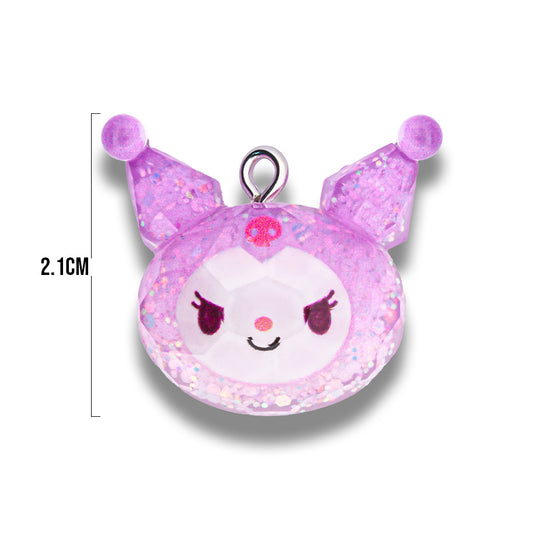 Dije Acrílico Kuromi Glitter