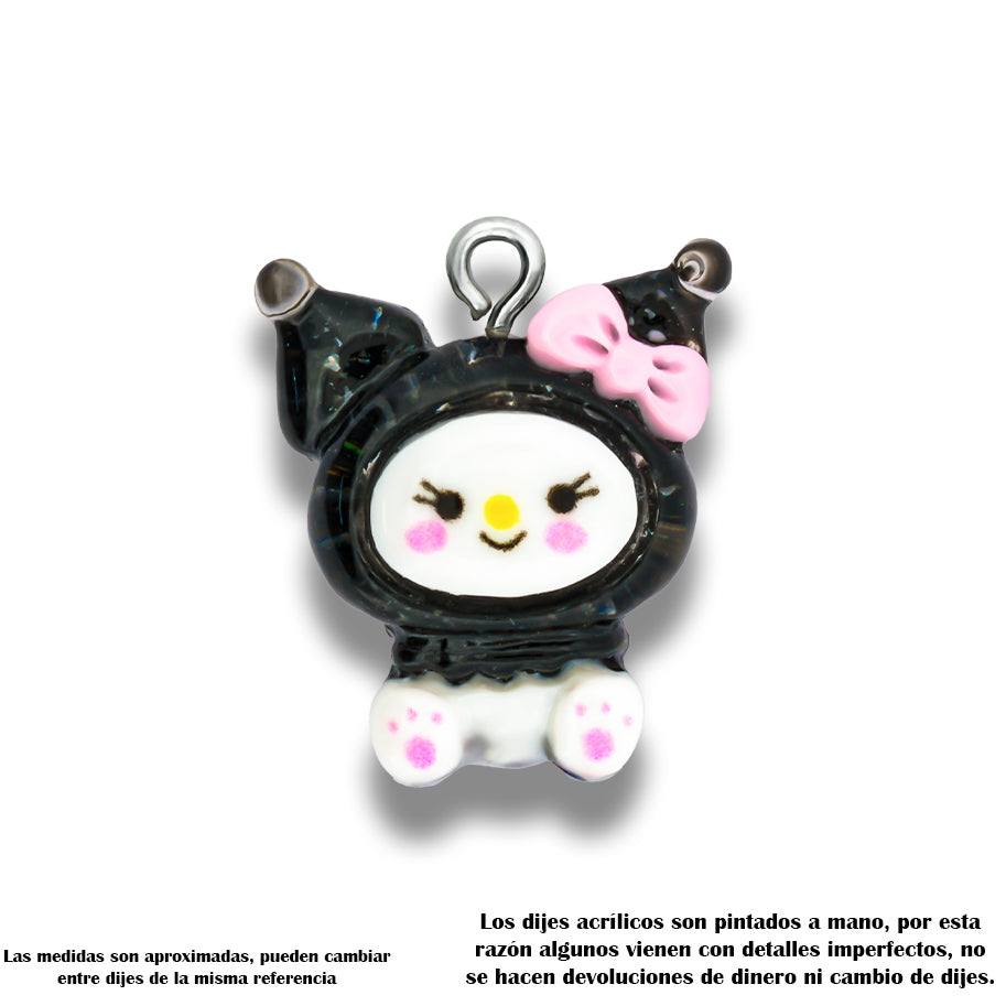 Dije Kuromi Kawaii Transparente Acrílico