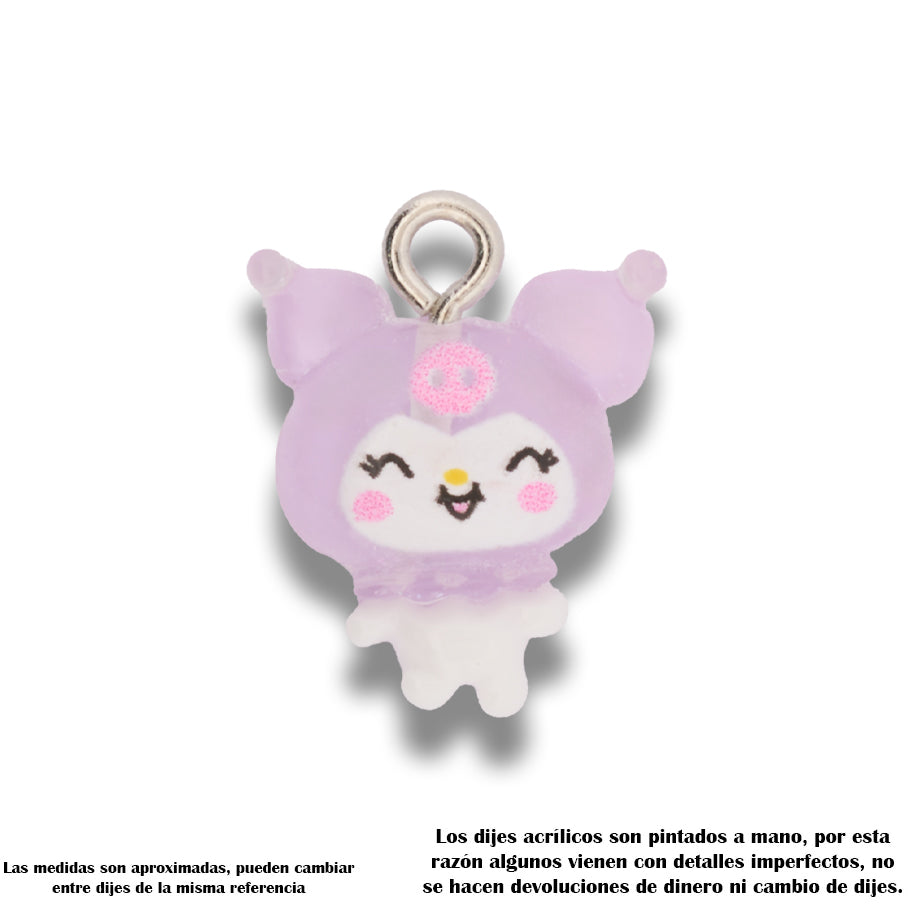 Dije Acrílico Kuromi Sonriente