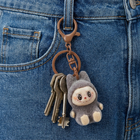 Llavero Labubu Pequeño Gris
