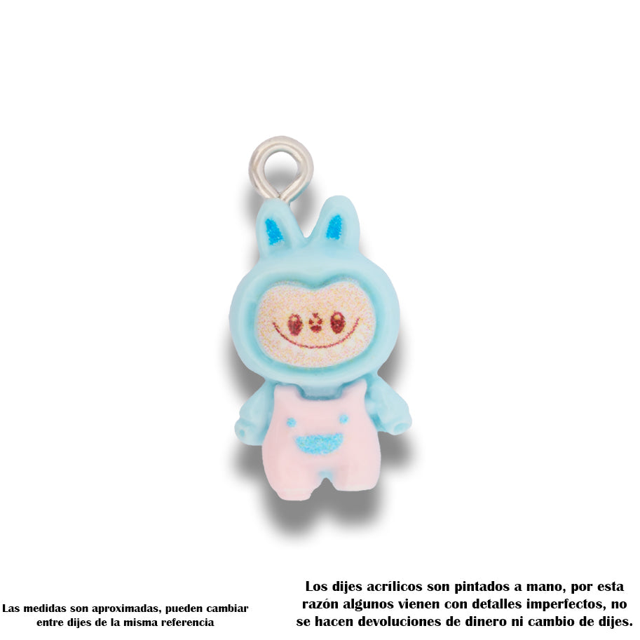 Dije Acrílico Labubu Azul