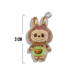 Dije Labubu Cafe Con Glitter Acrílico