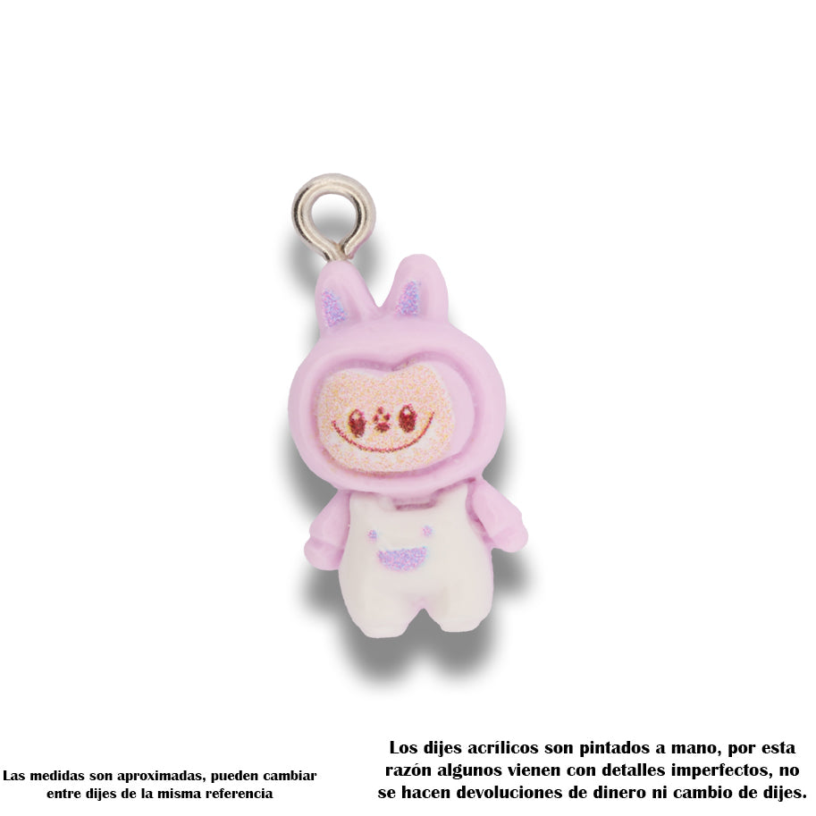Dije Acrílico Labubu Lila