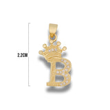 Dije letra B Corona Dorada Rodinada