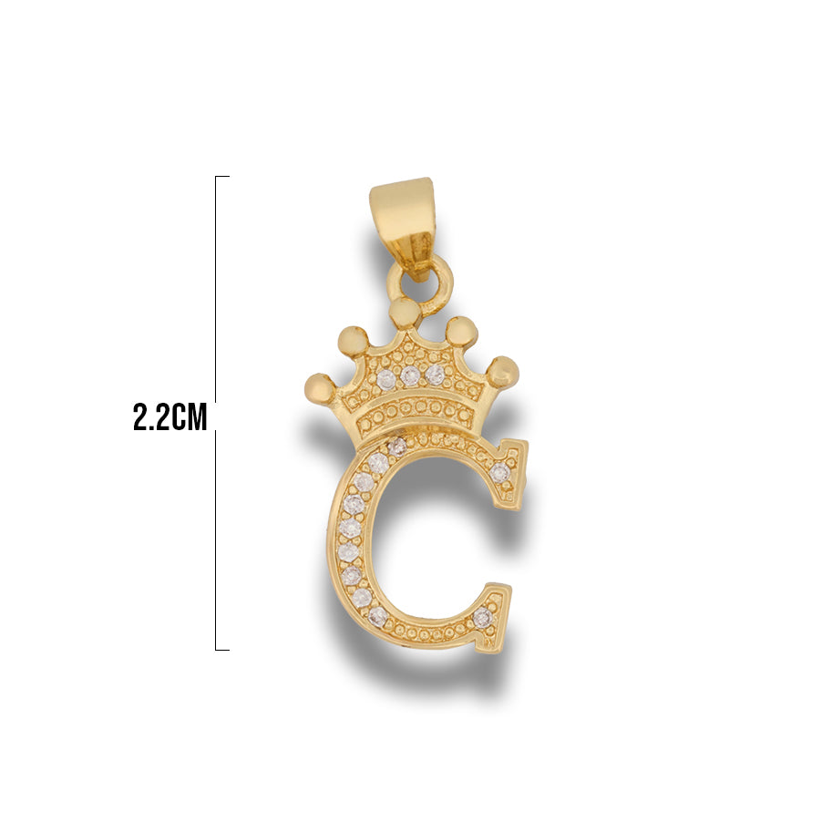 Dije letra C Corona Dorada Rodinada