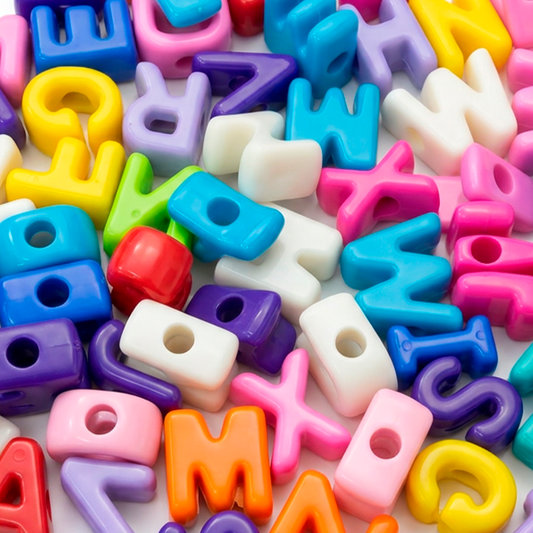 Letra Chunky 2Cm Pasador Multicolor Acrílico