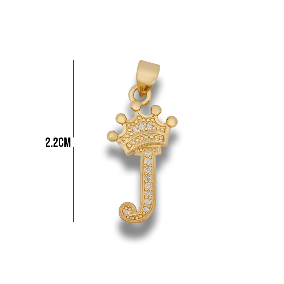 Dije letra J Corona Dorada Rodinada