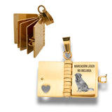 Dije Libro Del Amor Dorado De Acero