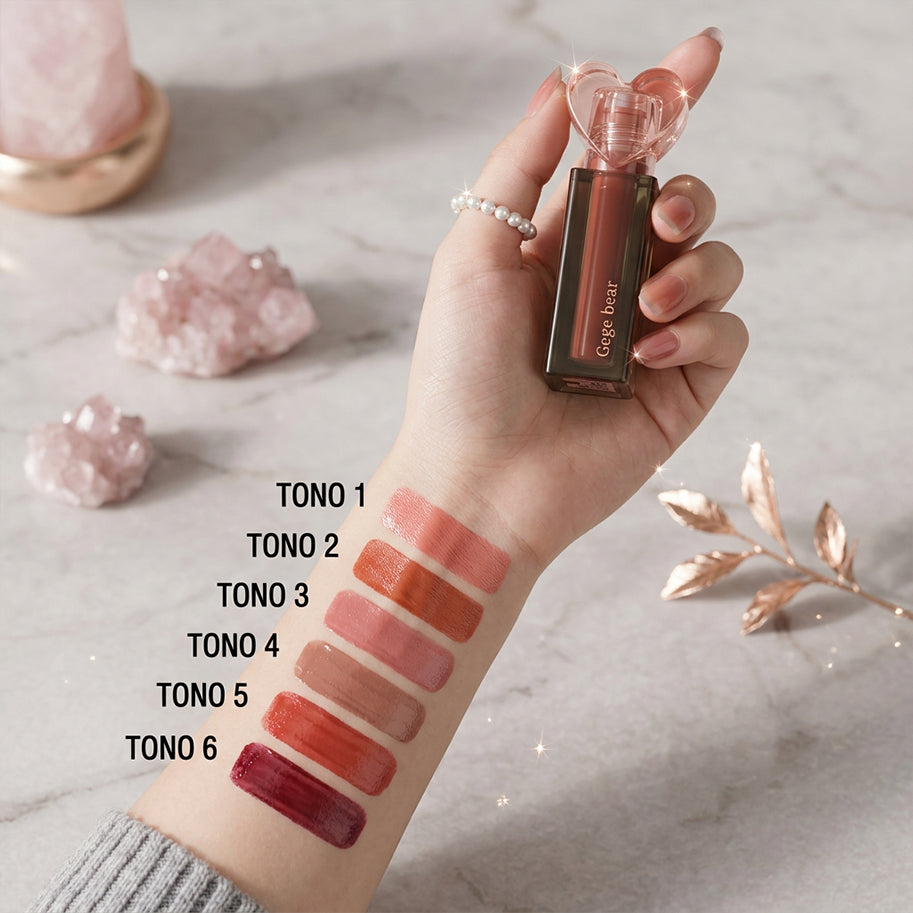 Lip Gloss Hidratante Gege Bear Tapa Corazon-5