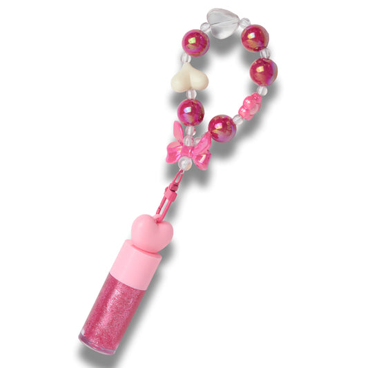 Llavero Fucsia + Gloss Para Labios