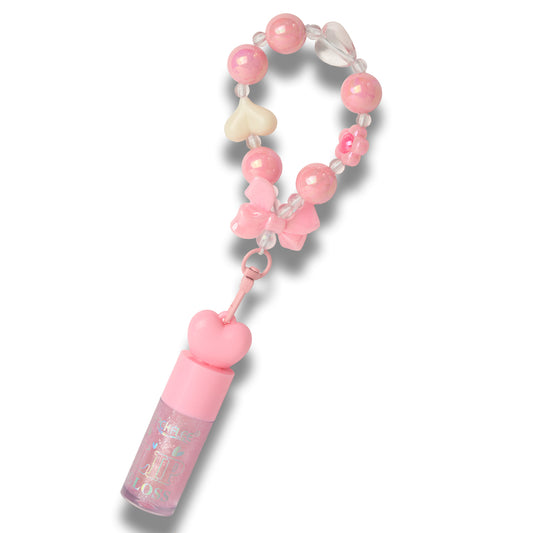 Llavero Rosado + Gloss Para Labios