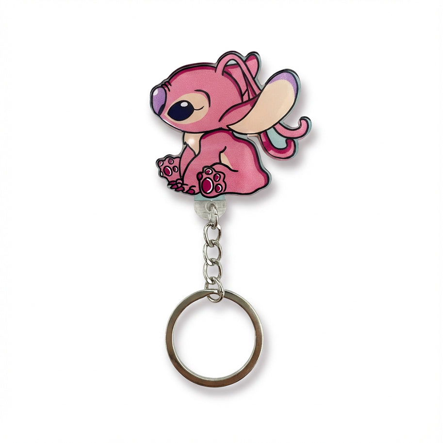 Llavero Mágico Stitch y Angel