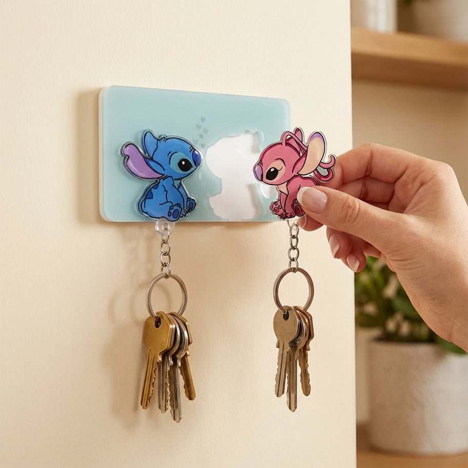 Llavero Mágico Stitch y Angel