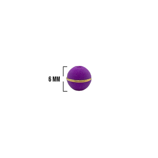 Bola Neopreno 1 Argolla Delgada Dorada / Morado