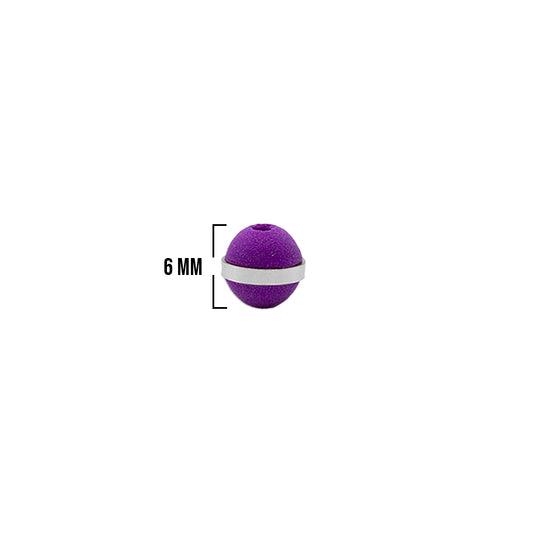 Bola Neopreno 1 Argolla Gruesa Plateada / Morado