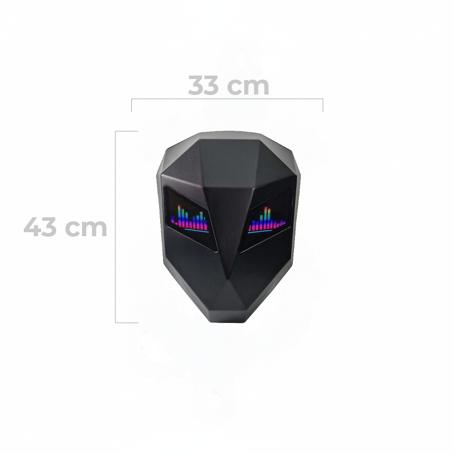 Maleta Mediana Led Negra Ojos